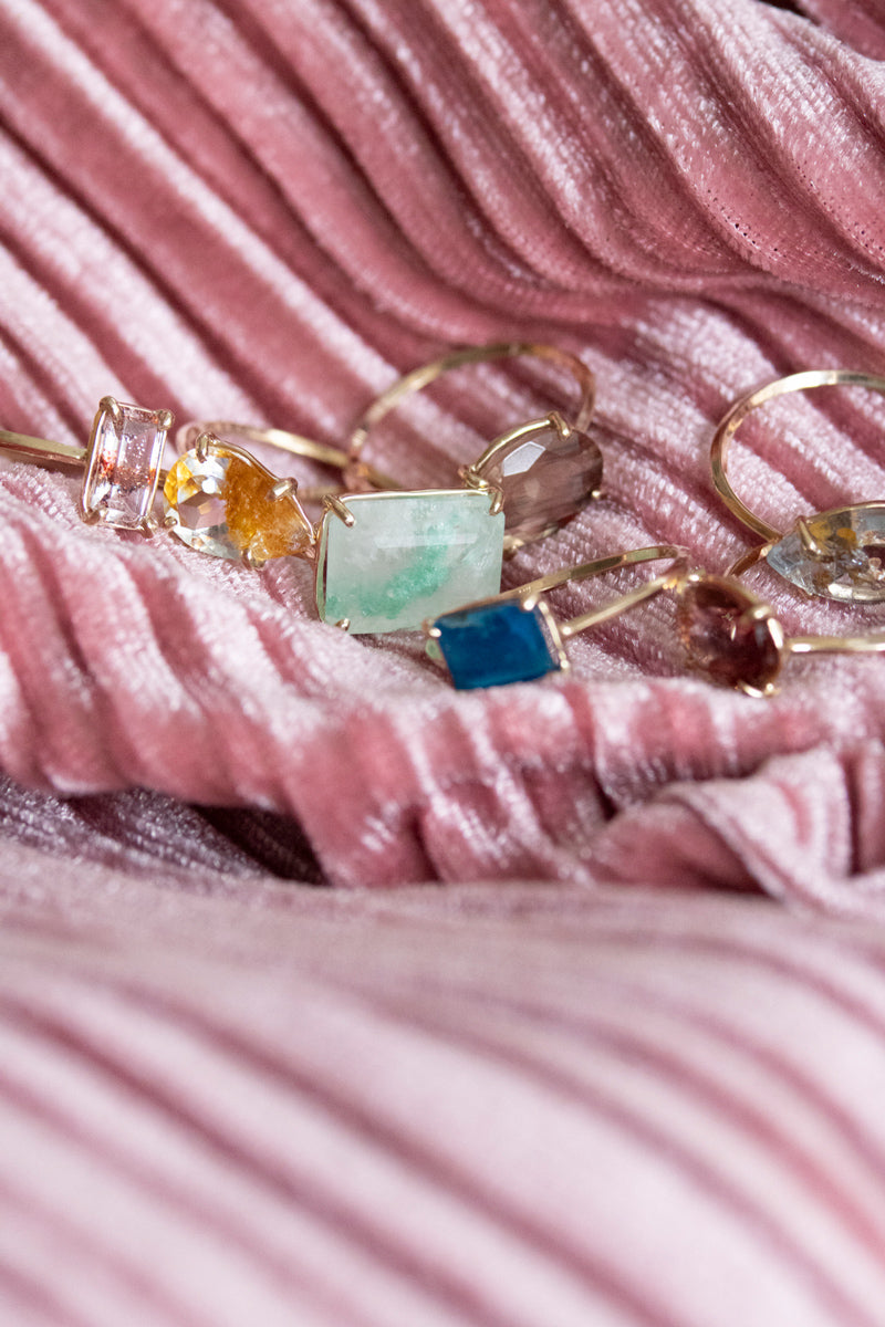 patchouli 別注 bohem Loose Stone Limonite in topaz ring /K10