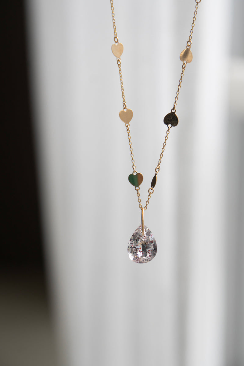 bohem Necklace Charm Top Lepidocrocite in Quartz /K10