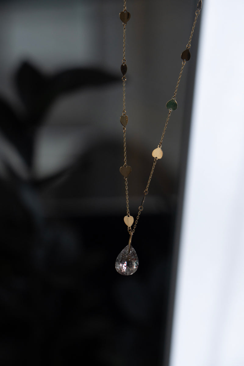 bohem Necklace Charm Top Lepidocrocite in Quartz /K10