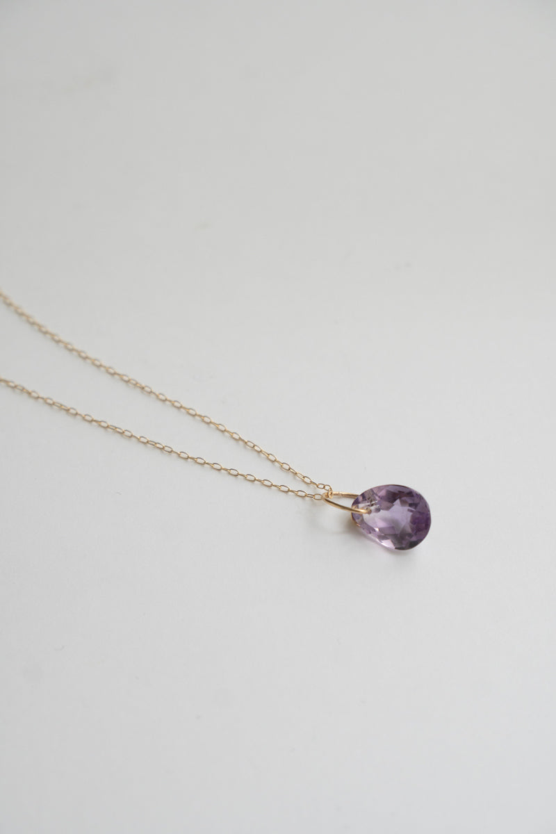 bohem Necklace Charm Top Amethyst /K10