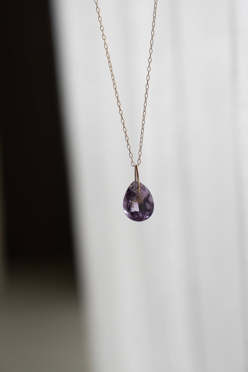 bohem Necklace Charm Top Amethyst /K10