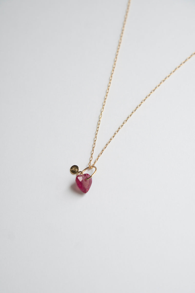 bohem Necklace Charm Top Ruby /K10