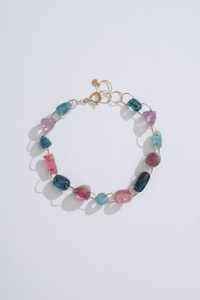 bohem Multi Color Tourmaline Bracelet /K10