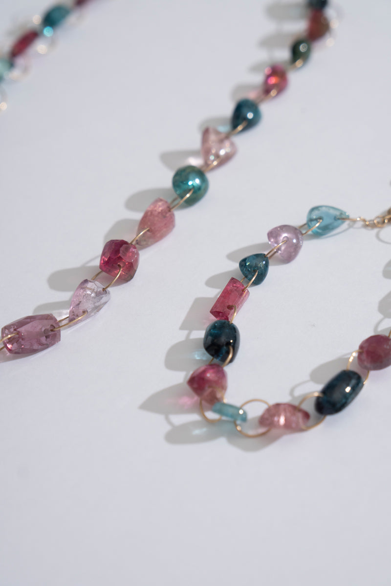 bohem Multi Color Tourmaline Bracelet /K10