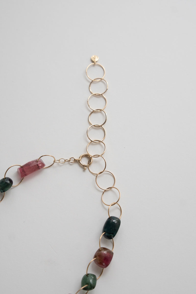 bohem Multi Color Tourmaline Necklace /K10