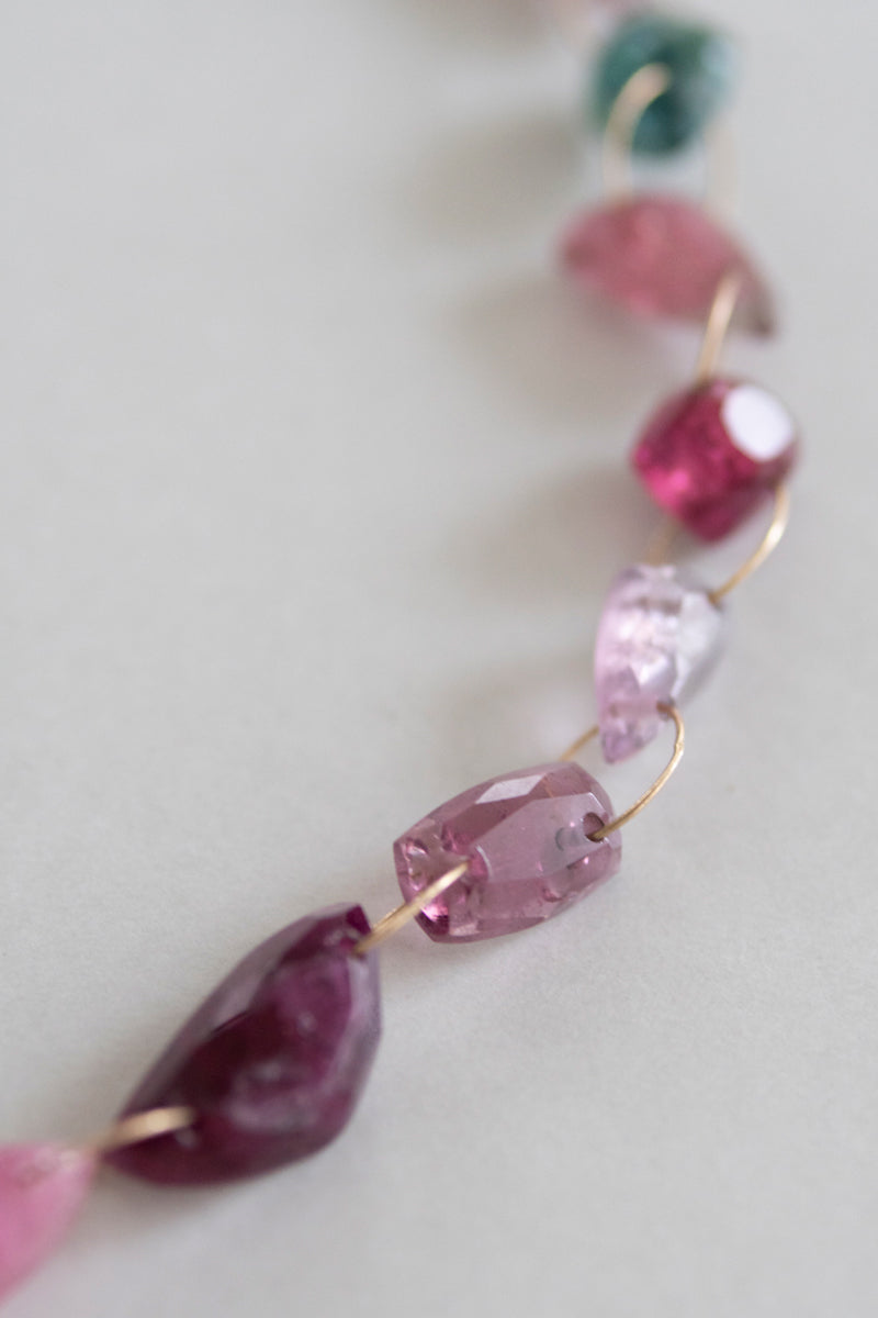 bohem Multi Color Tourmaline Necklace /K10