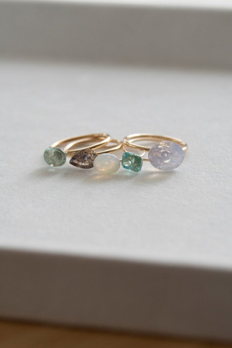 patchouli special order bohem Loose Stone Super seven quartz ring /K10