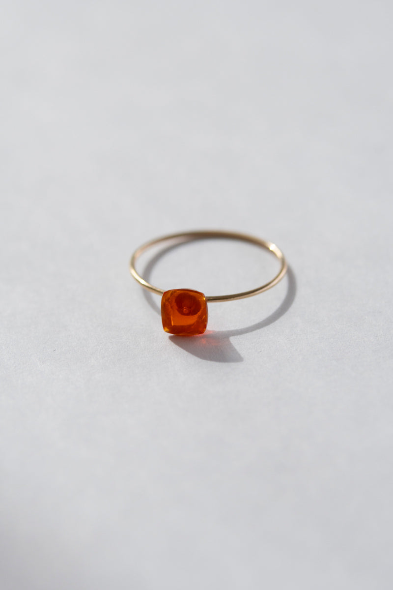 patchouli別注 bohem Loose Stone Fire opal ring ファイヤーオパールリング/K10