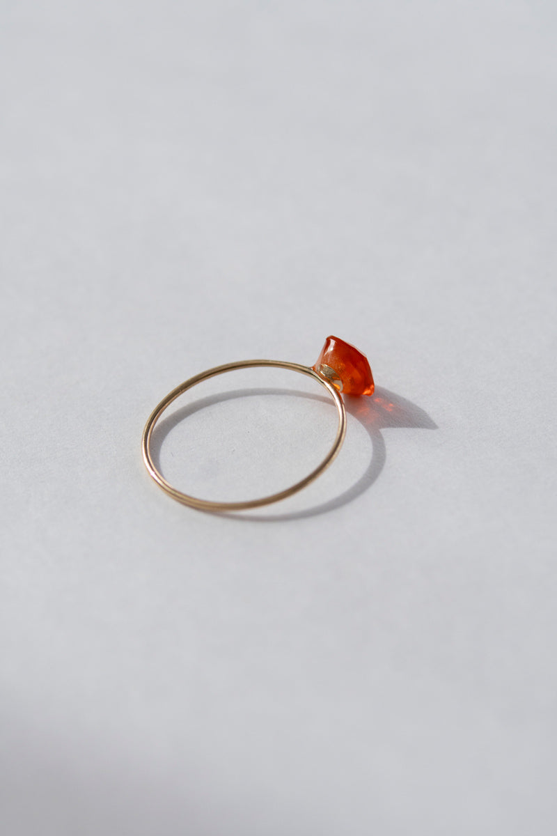 patchouli別注 bohem Loose Stone Fire opal ring ファイヤーオパールリング/K10
