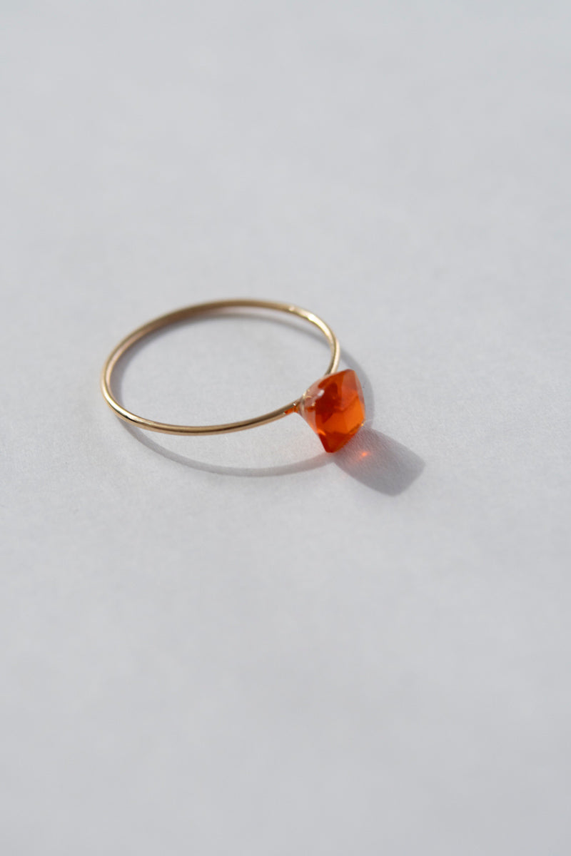 patchouli別注 bohem Loose Stone Fire opal ring ファイヤーオパールリング/K10
