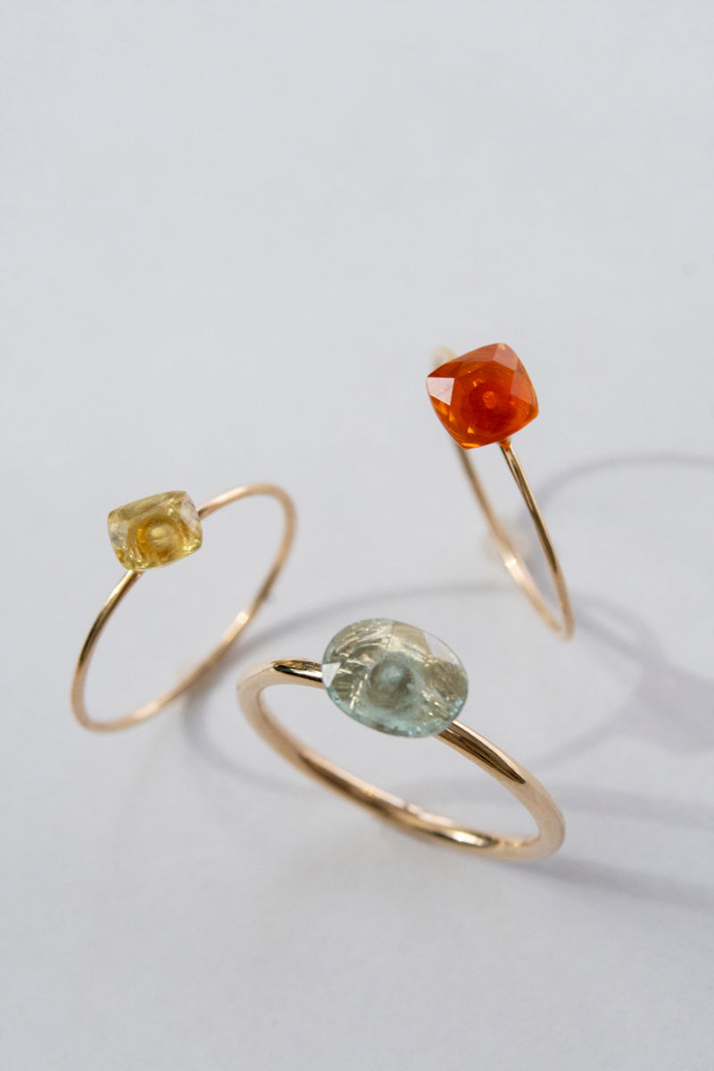patchouli別注 bohem Loose Stone Fire opal ring ファイヤーオパールリング/K10