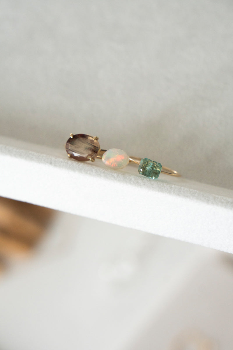 patchouli 別注 bohem Loose Stone collection Opal ring /K10