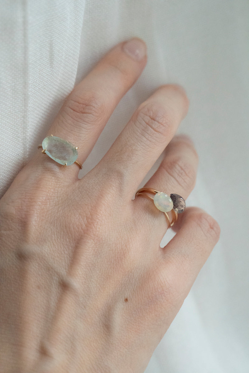 patchouli 別注 bohem Loose Stone collection Opal ring /K10