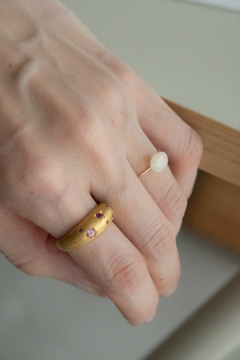 patchouli 別注 bohem Loose Stone collection Opal ring /K10