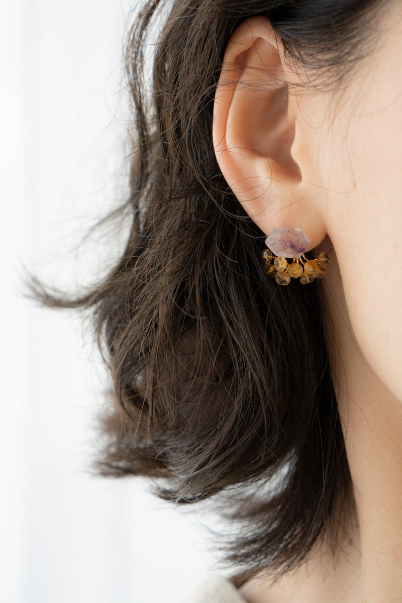 bohem Fairy Earrings Super seven*citrine pierced earrings
