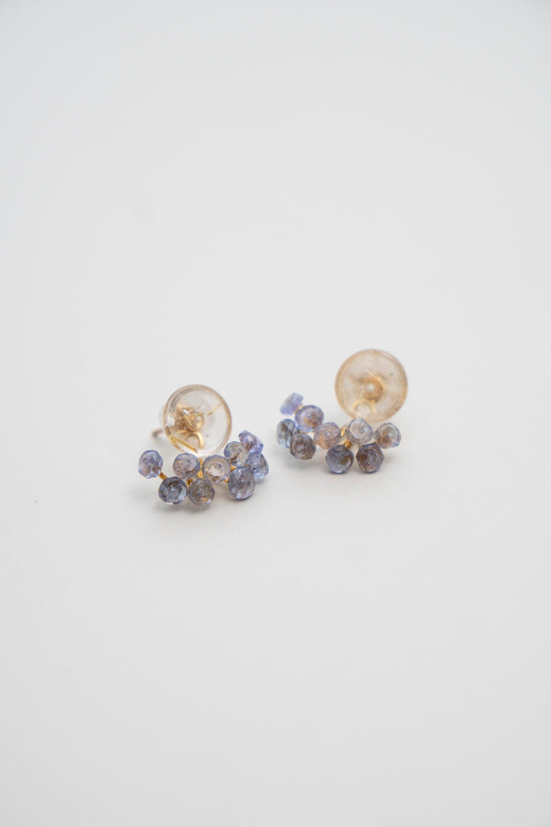 bohem fairy earrings ルチルクォーツ&タンザナイトピアス/K10