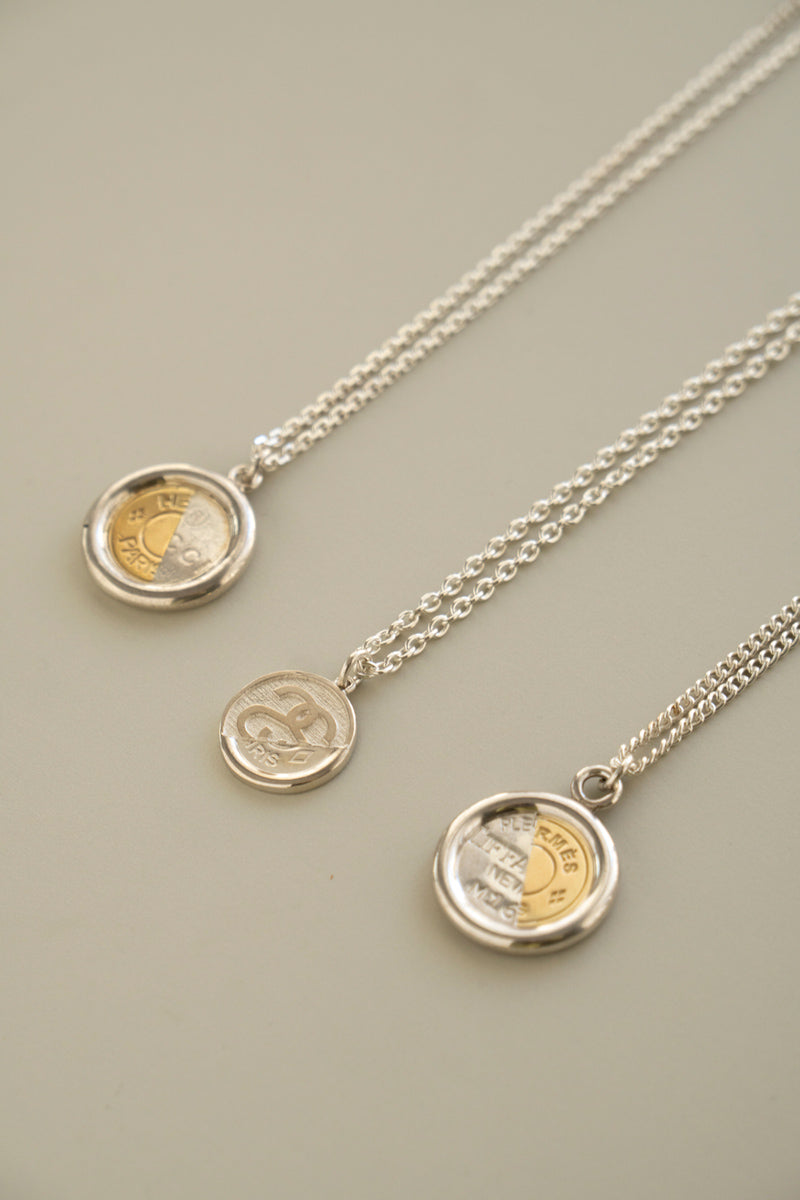 POLYTERON Coin necklace 400 /Silver