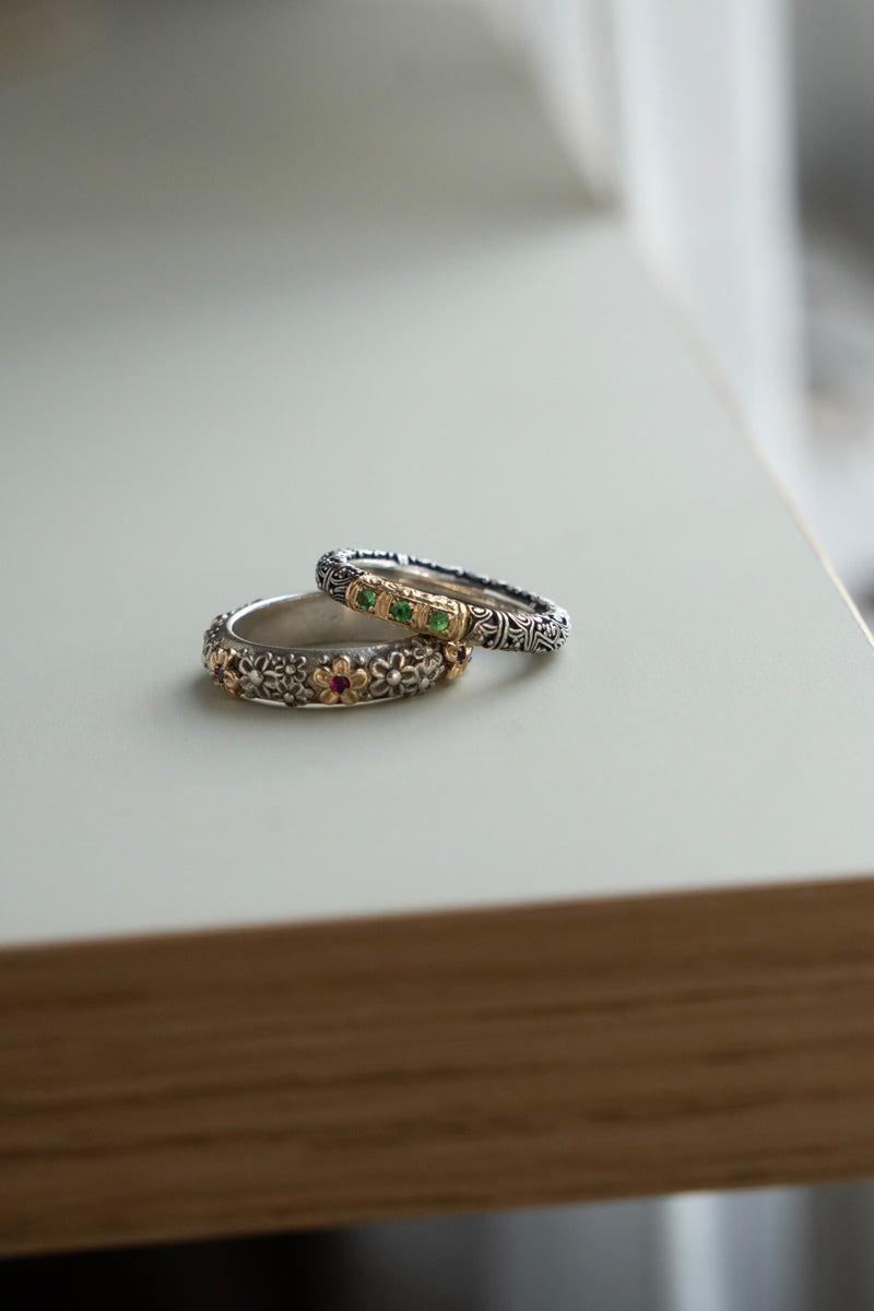 Gerochristo Eden's Garden Ring Tsavorite /SV&K18