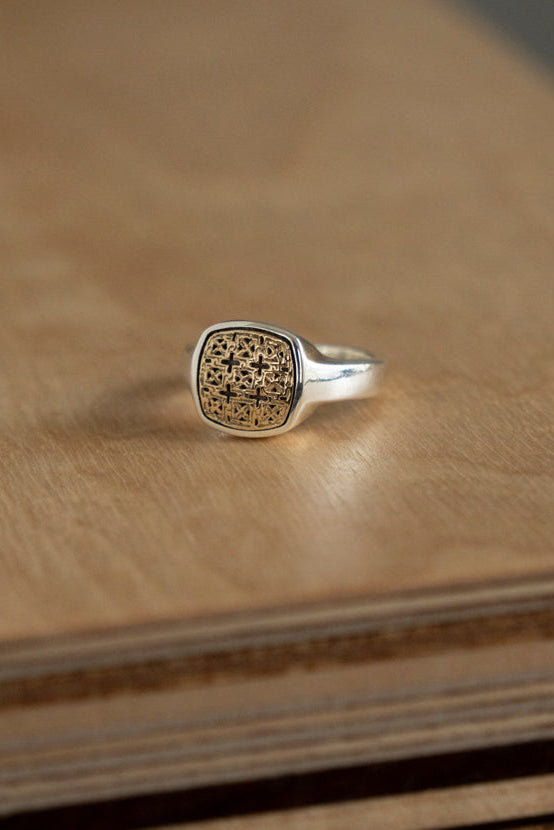 Gerochristo Monastiraki Ring 20491 /Silver&18K