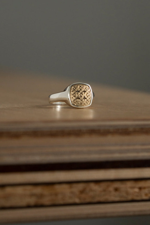 Gerochristo Monastiraki Ring 20491 /Silver&K18