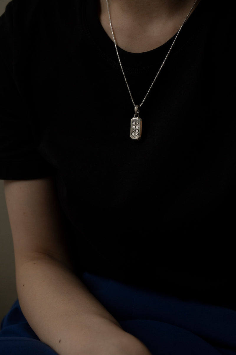 Gerochristo Mediterranean Pendant Top & Box Chain /SV