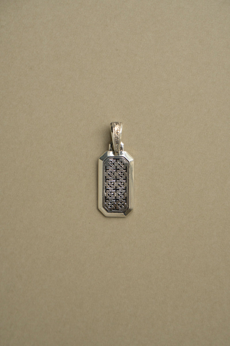Gerochristo Mediterranean Pendant Top & Box Chain /SV
