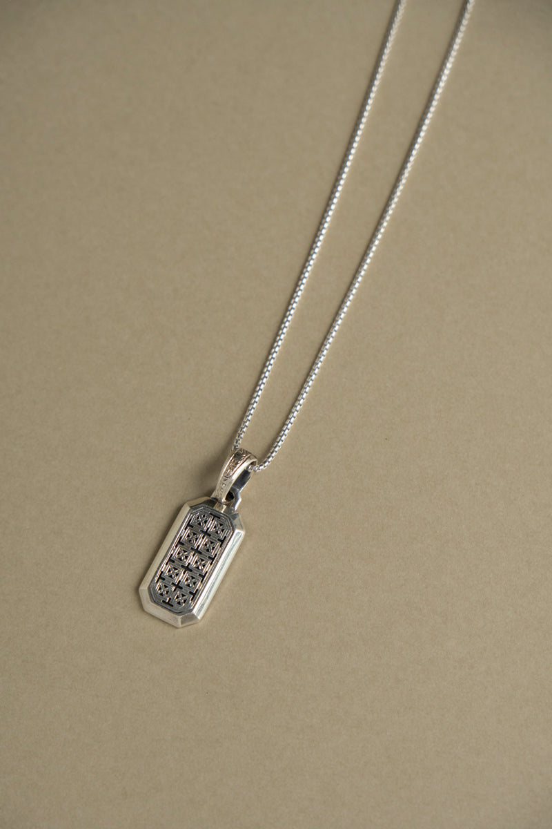 Gerochristo Mediterranean Pendant Top & Box Chain /SV