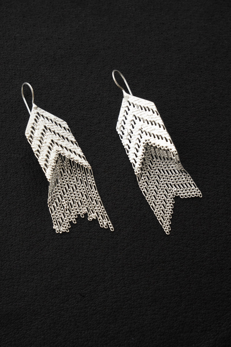 Hannah Keefe SHIELD Pierced Earrings /Silver