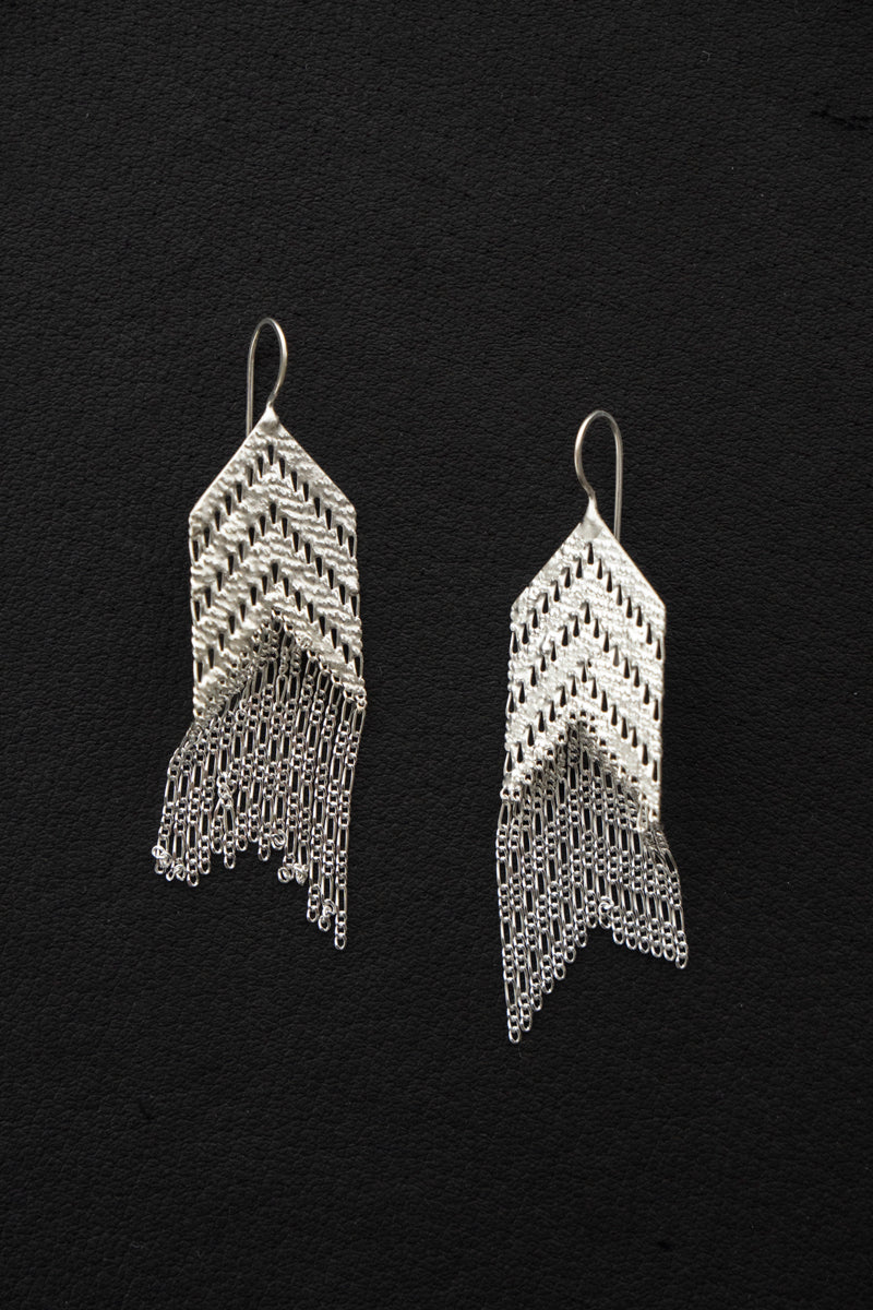 Hannah Keefe SHIELD Pierced Earrings /Silver