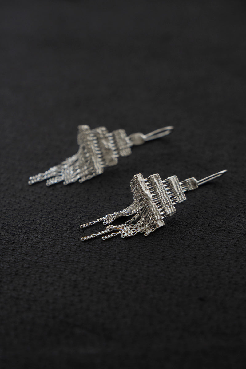 Hannah Keefe ANCHOR Pierced Earrings /Silver