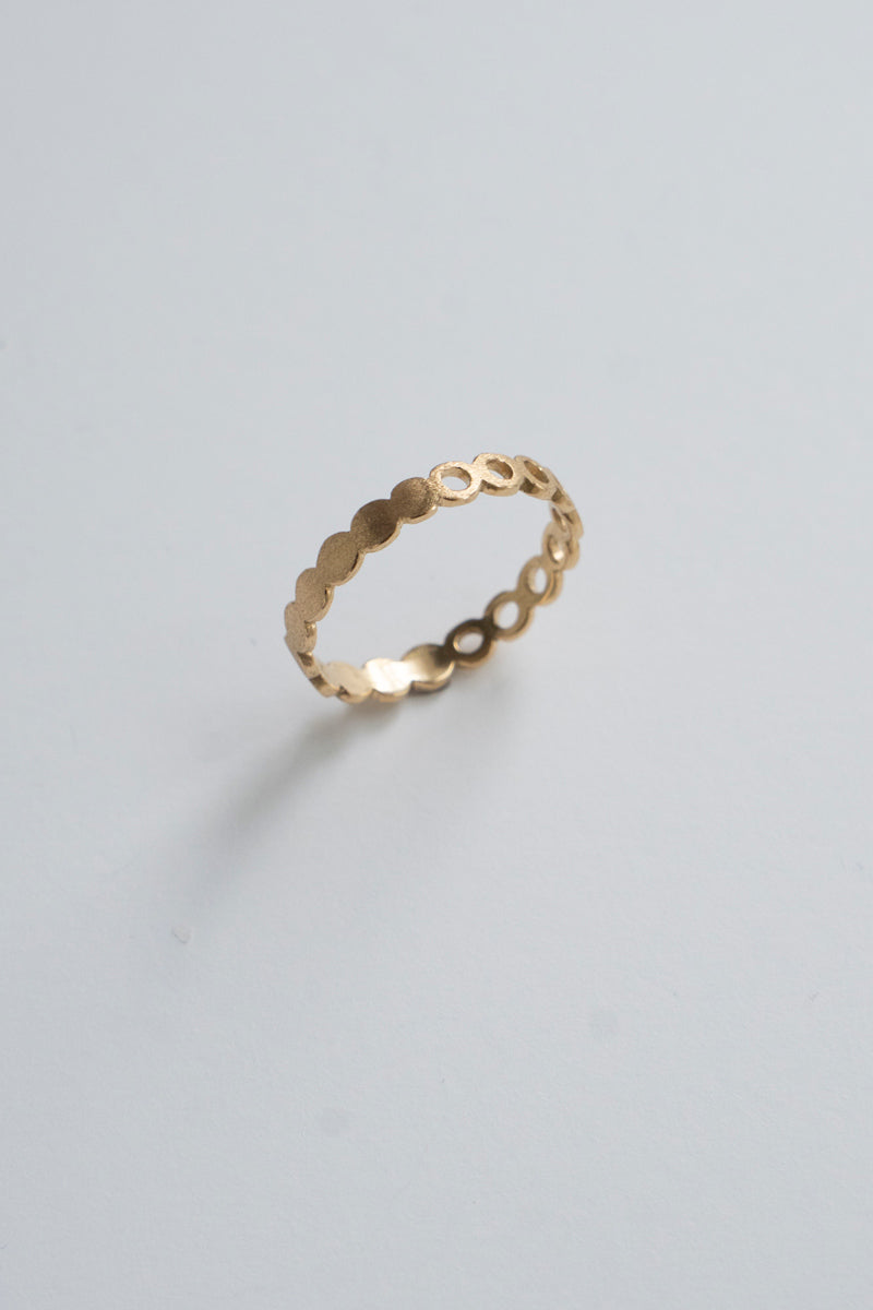 Perche? maru circle half Ring /K18