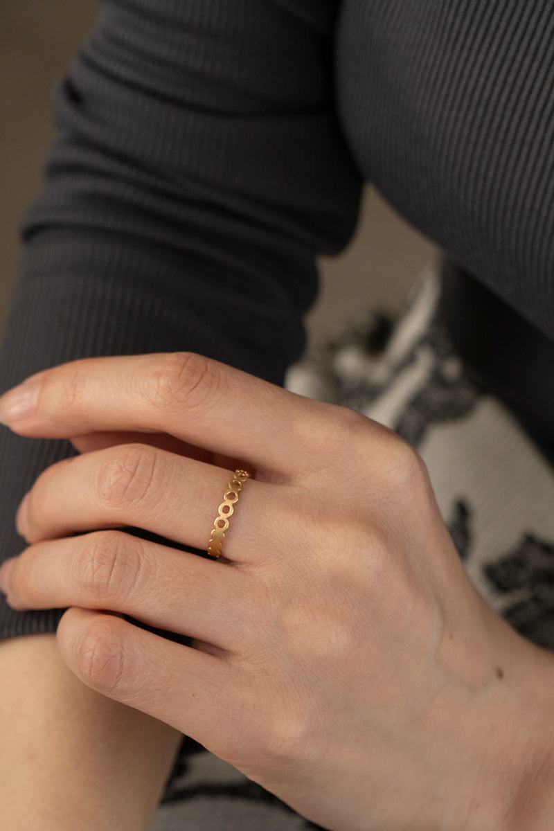 Perche? maru circle half Ring /K18