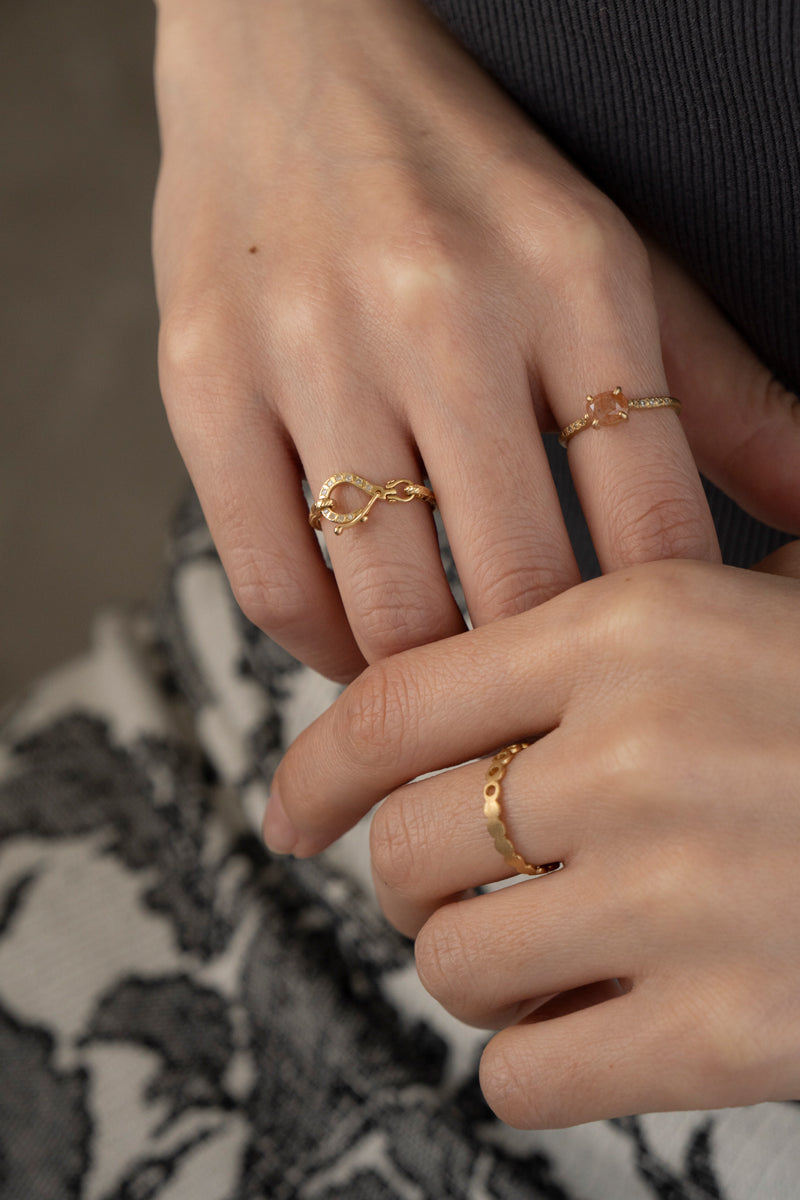 Perche? maru circle half Ring /K18