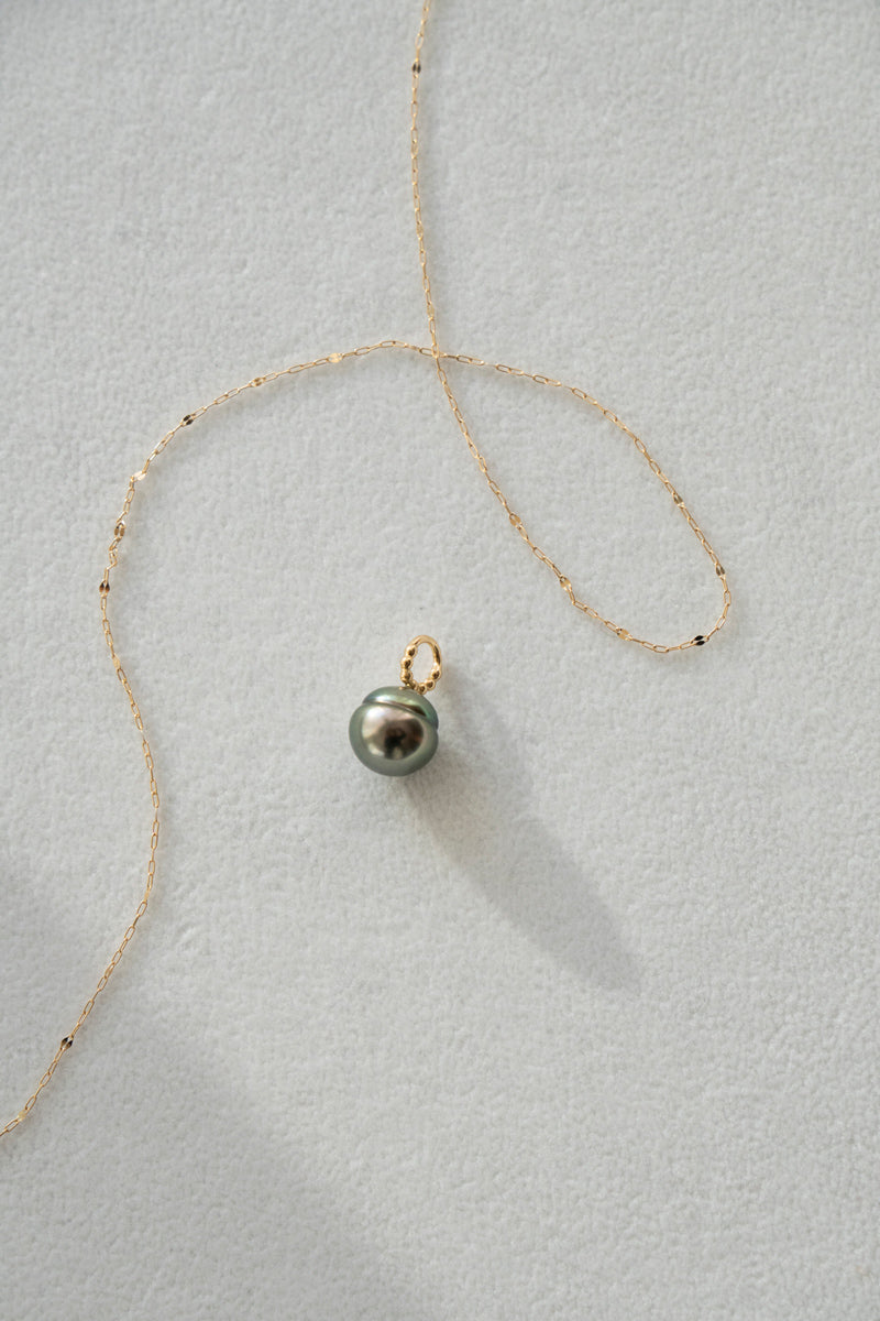 MINIMUMNUTS South Sea Pearl Necklace Charm Top /K18