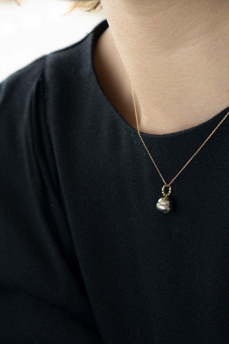MINIMUMNUTS South Sea Pearl Necklace Charm Top /K18
