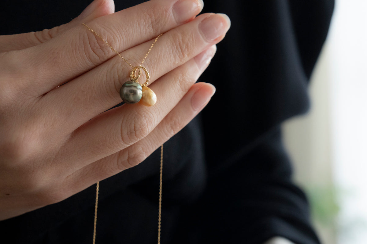 MINIMUMNUTS South Sea Pearl Necklace Charm Top /K18