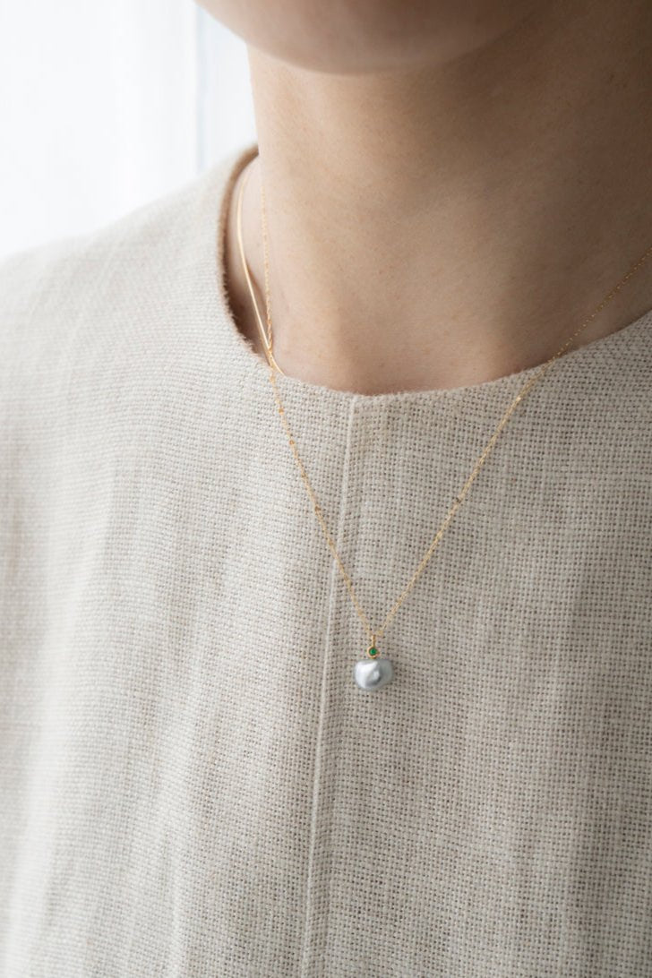MINIMUMNUTS South sea Keshi pearl necklace 南洋ケシパールネックレス/K18