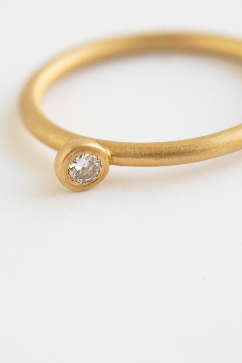 MINIMUMNUTS Cupring 1 diamond ring /K10 /K18 /PT900