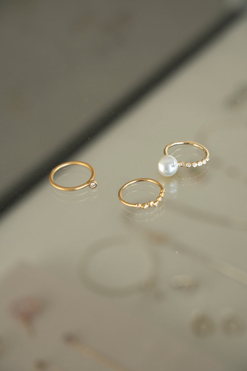 MINIMUMNUTS Cupring 1 diamond ring ダイヤモンドリング/K18