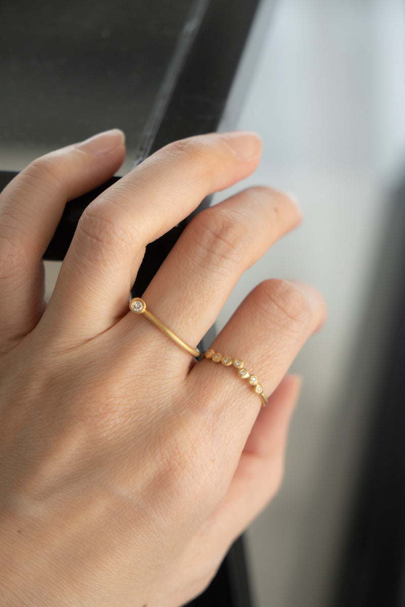 MINIMUMNUTS Cupring 1 diamond ring ダイヤモンドリング/K18