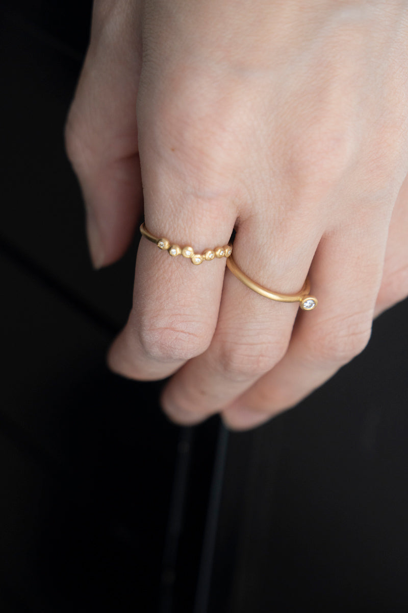 MINIMUMNUTS Cupring 7 diamond ring ダイヤモンドリング/K18