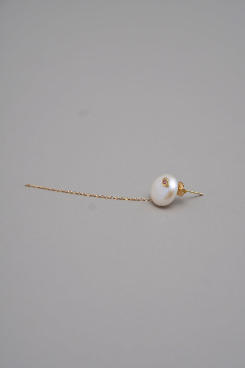 MONAKAjewellery flat pearl pierce パールピアス/K18