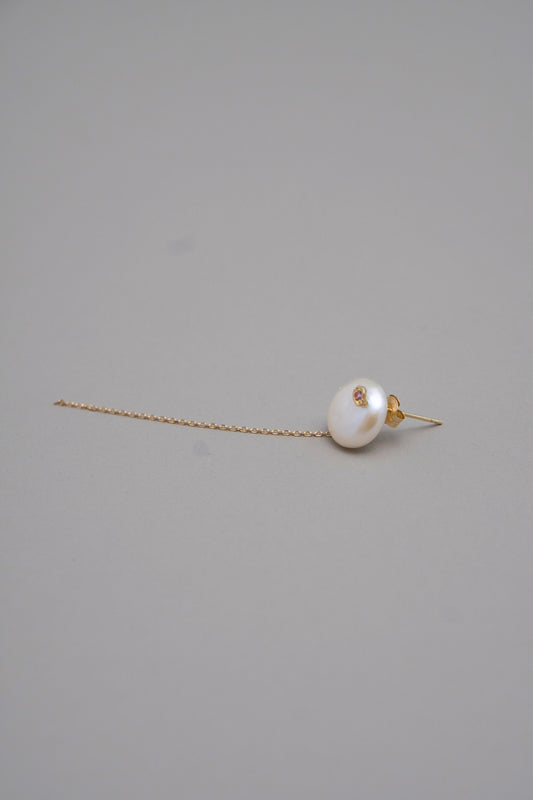 MONAKAjewellery flat pearl pierce パールピアス/K18
