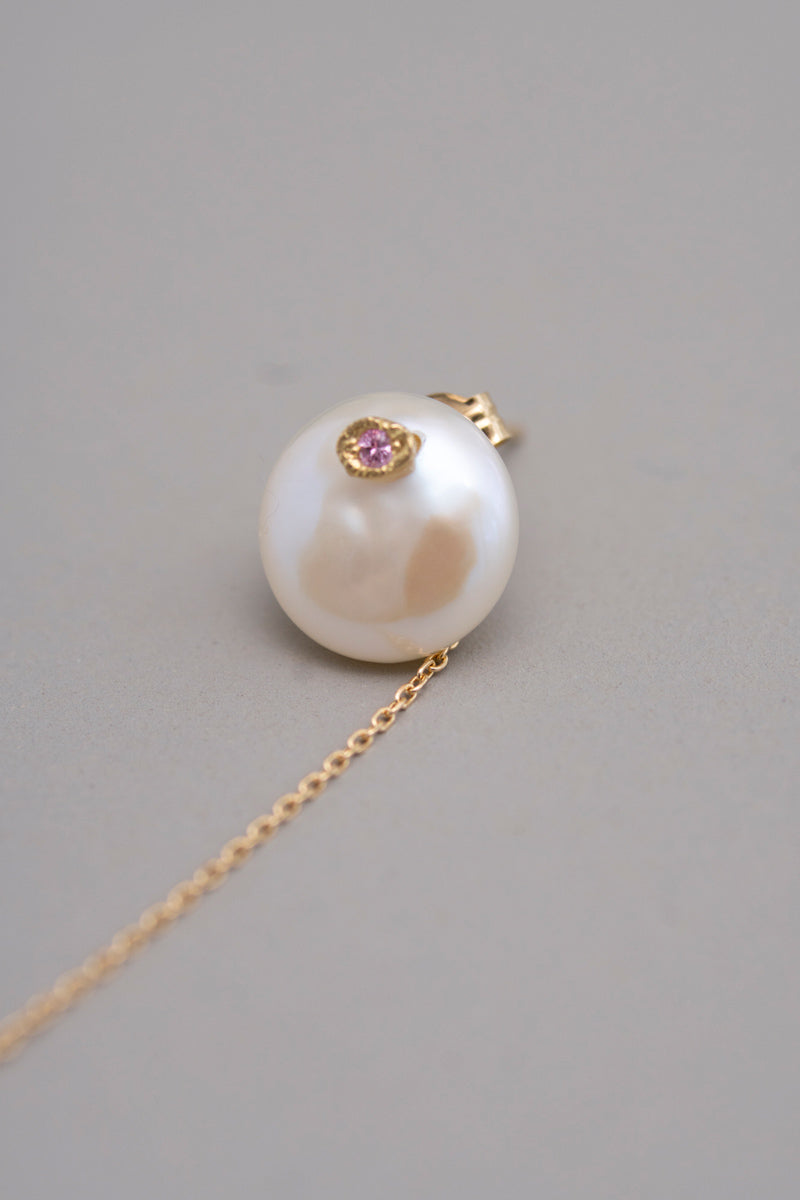 MONAKAjewellery flat pearl pierce パールピアス/K18
