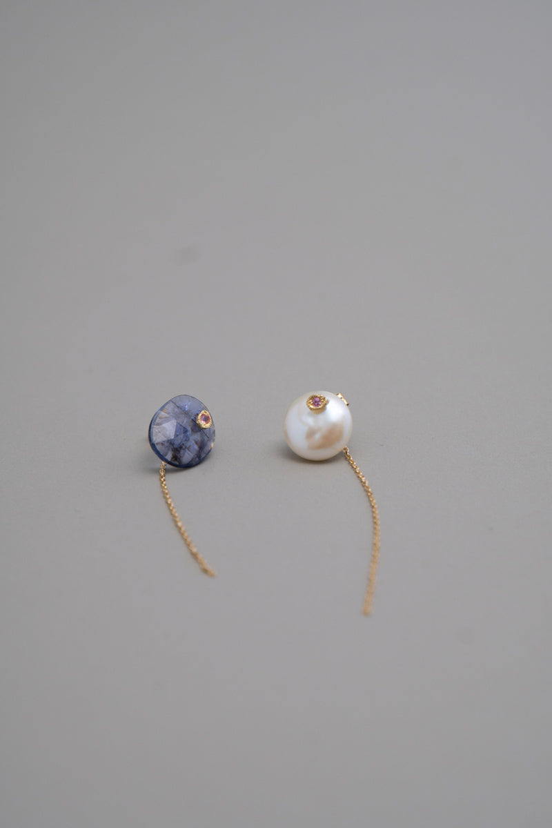MONAKAjewellery flat pearl pierce パールピアス/K18
