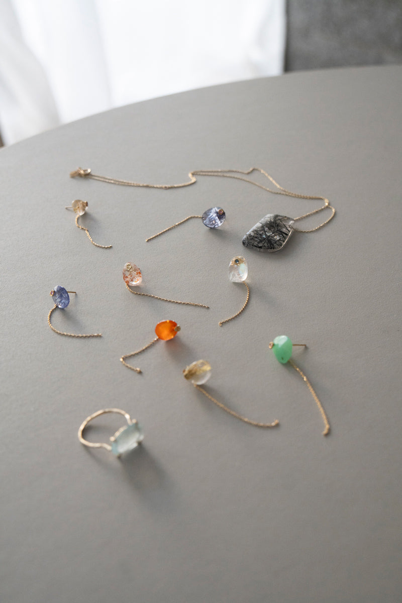 MONAKAjewellery flat Carnelian pierce /K18