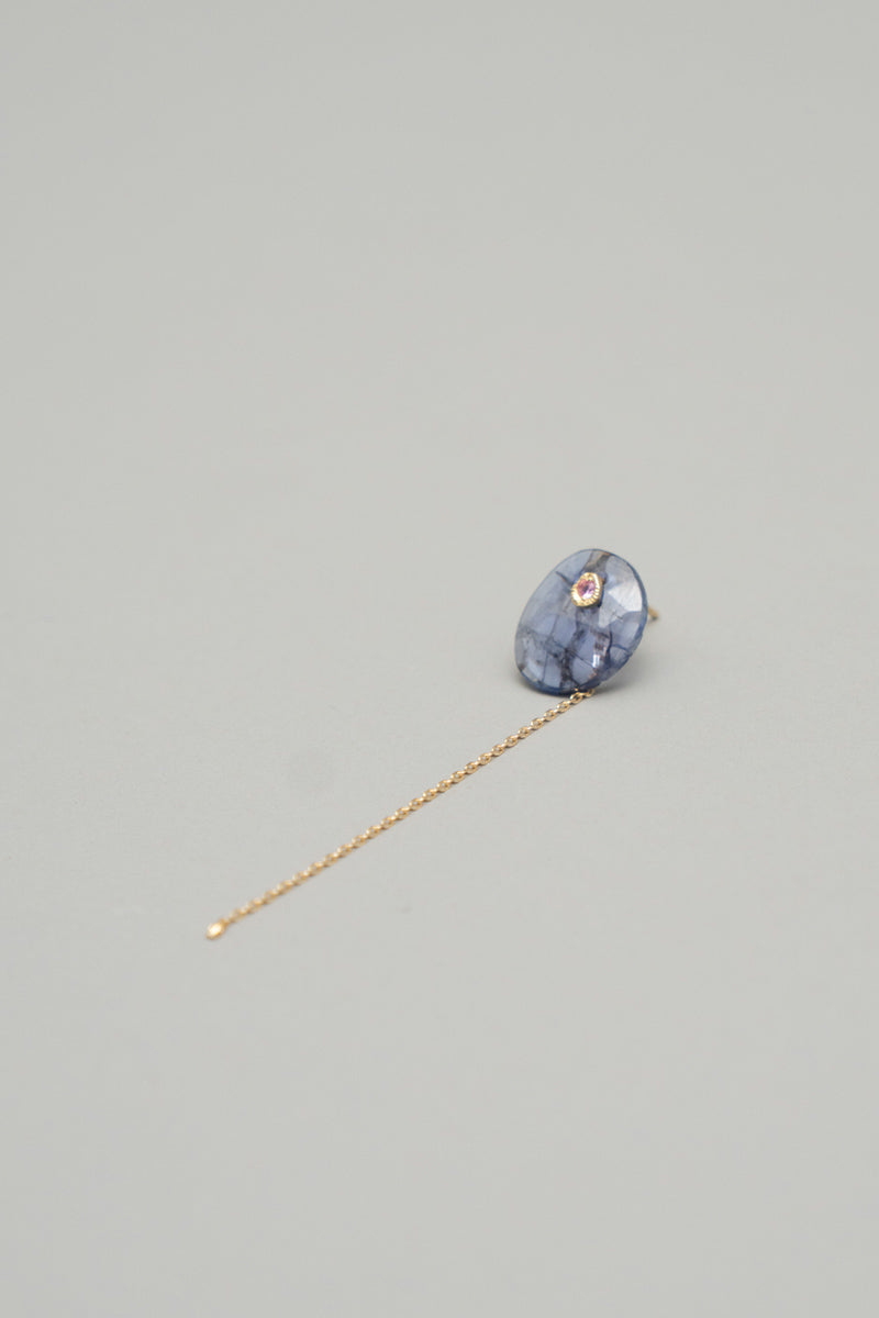 MONAKAjewellery flat tanzanite pierce タンザナイトピアス/K18