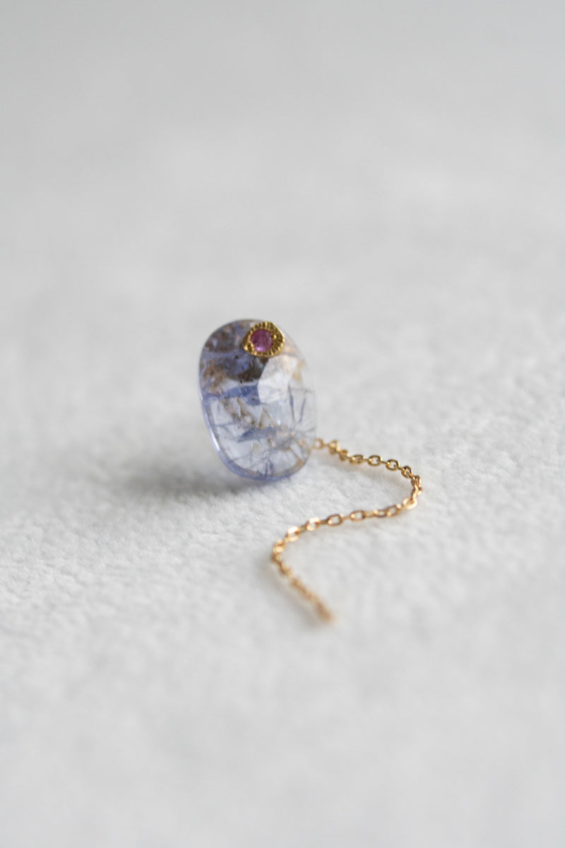 MONAKAjewellery flat tanzanite pierce /K18