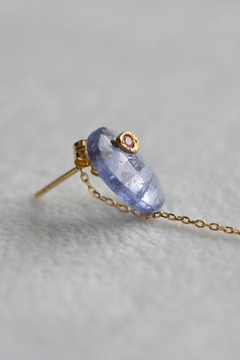 MONAKAjewellery flat tanzanite pierce /K18
