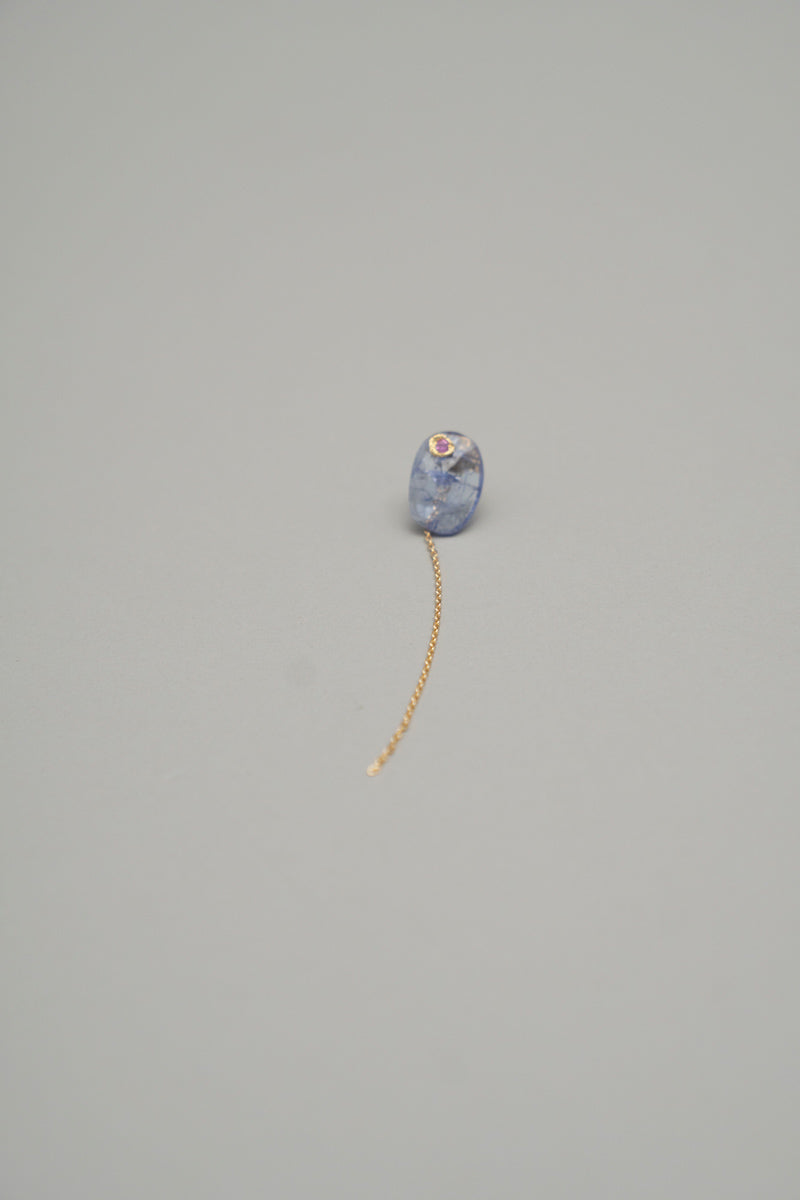 MONAKAjewellery flat tanzanite pierce タンザナイトピアス/K18